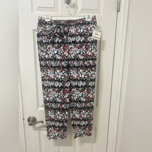 ANN TAYLOR BRIGHT WATER COMBO PANTS SIZE SMALL 0